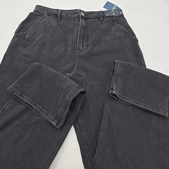 Hollister Ultra‎ High-rise VTG Stacked Black Distressed Size 7R 28/31 Jeans - Picture 1 of 11